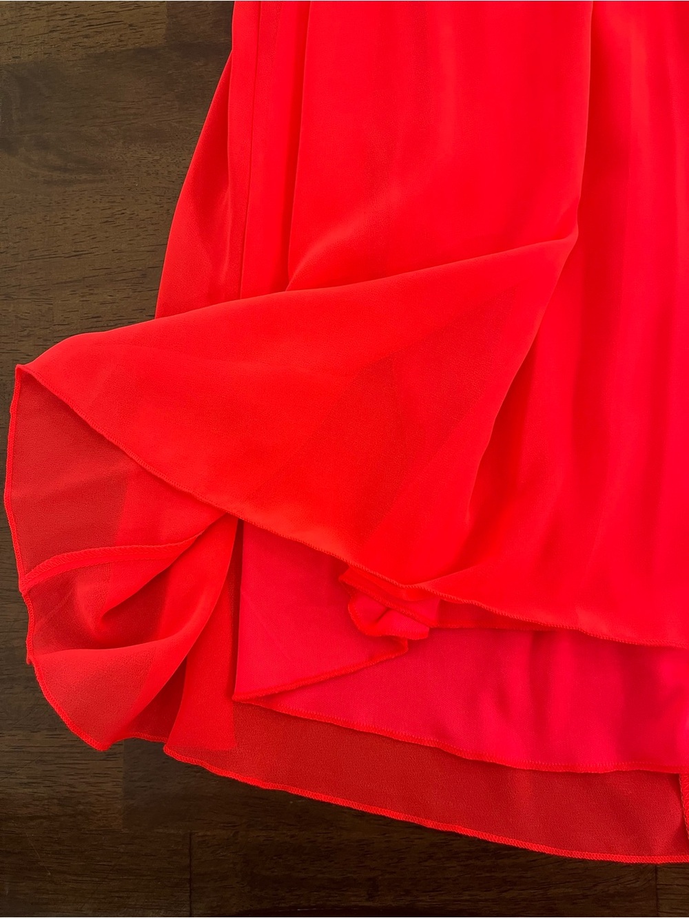Sequin Hearts Neon Coral Beaded Back Strap Dress Flowy Halter Sz Small NWT - Picture 4 of 8